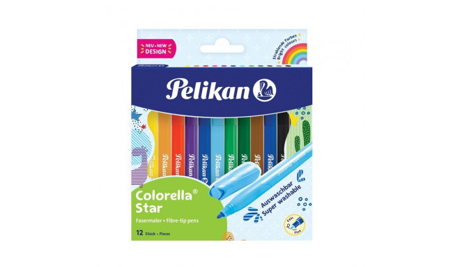 PELIKAN фломастеры Colorella Star, круглые, 12 цветов