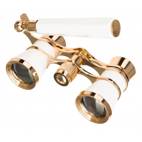 Levenhuk Broadway 325E Lorgnette Opera Glasses white