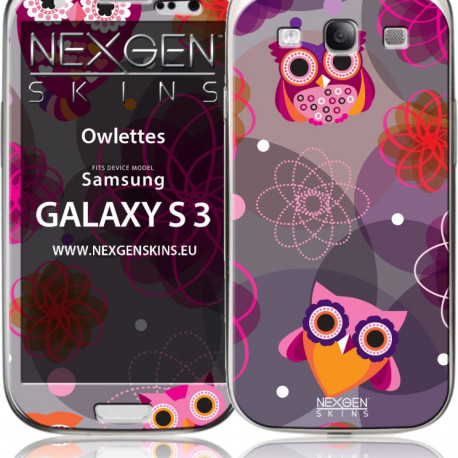 Nexgen Skins - Zestaw skórek na obudowę z efektem 3D Samsung GALAXY S III (Owlettes 3D)