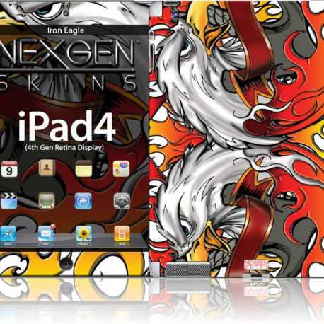 Nexgen Skins - Zestaw skórek na obudowę z efektem 3D iPad 2/3/4 (Iron Eagle 3D)