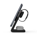 Crong MagSpot Pivot Stand - MagSafe charger for iPhone, Apple Watch and AirPods (Black)