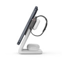 Crong MagSpot Pivot Stand - MagSafe charger for iPhone, Apple Watch and AirPods (White)