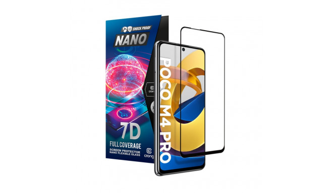 Crong 7D Nano Flexible Glass - Niepękające szkło hybrydowe 9H na cały ekran Xiaomi POCO M4 Pro 5G