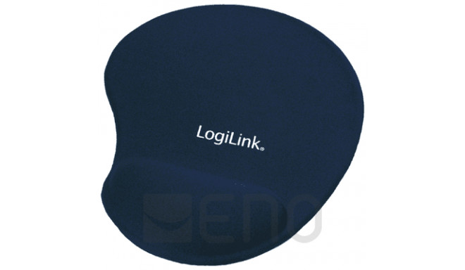 LogiLink Mauspad m. Silikon Gel Handballenauflage blau