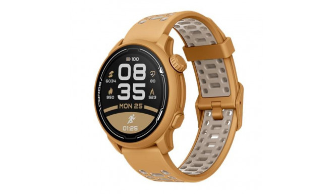 Coros PACE 2 Premium GPS Pulkstenis, Zelta krāsā ar neilona siksniņu