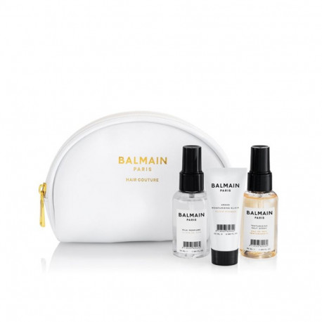BALMAIN HAIR nahast kosmeetikakott reisile valge / Styling Line Cosmetic Bag White