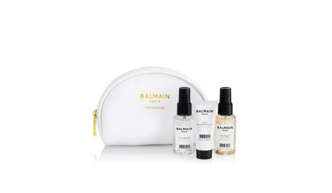 BALMAIN HAIR nahast kosmeetikakott reisile valge / Styling Line Cosmetic Bag White