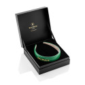 BALMAIN HAIR roheline ja 18K kullaga nahast peavõru / Leather Headband Green & Gold FW22