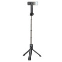HOCO selfie stick tripod with bluetooth remote control Aluminium Gimbal K15 black