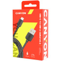 CANYON UC-2, Type C USB 2.0 standard cable, Power & Data output, 5V 1A, OD 3.2mm, PVC Jacket, 2m, bl