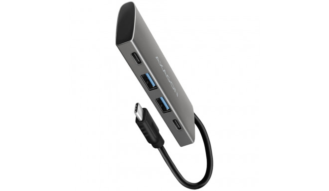 AXAGON HMC-4G2 2x USB-A + 2x USB-C, USB-C 3.2 Gen 2 10Gbps hub, 13cm USB-C cable