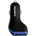 CANYON C-08, Universal 3xUSB car adapter, Input 12V-24V, Output DC USB-A 5V/2.4A(Max) + Type-C PD 18
