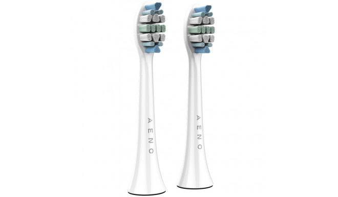 AENO Replacement toothbrush heads, White, Dupont bristles, 2pcs in set (for ADB0003/ADB0005 and ADB0