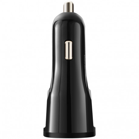 CANYON car charger C-033 2.4A/USB-A built-in Lightning Black