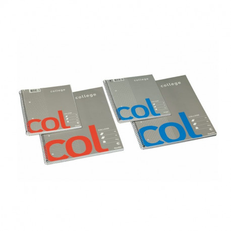 Kaustik Bantex College, spiraalköitega, A4, ruuduline, 70 lehte
