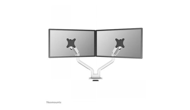 NEOMOUNTS SELECT DESK MOUNT, DOUBLE DISPLAY (TOPFIX CLAMP &GROMMET) WHITE