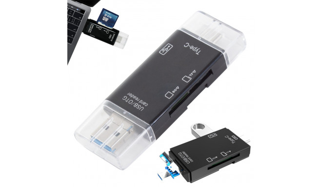 Goodbuy SD card reader USB | USB-C | micro USB black