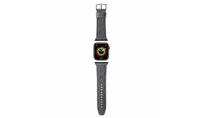 Karl Lagerfeld pasek do Apple Watch 38/40/41 mm KLAWMSAKLHPG silver STRAP SAFFIANO MONO