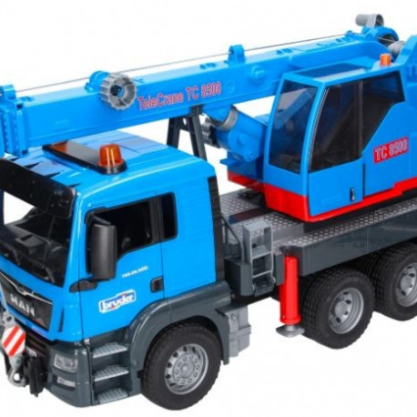 MAN TGS truck with crane, blue