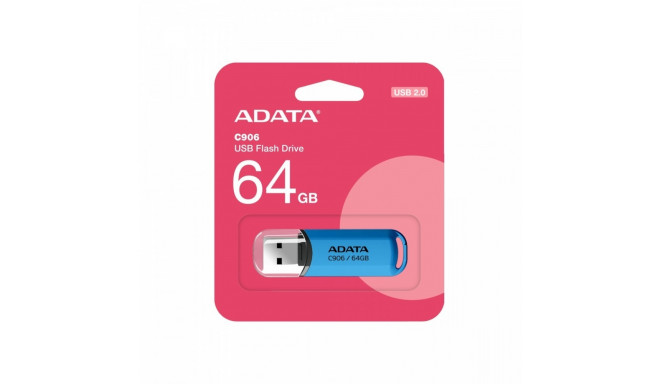 Adata flash drive 64GB C906 USB 2.0, blue