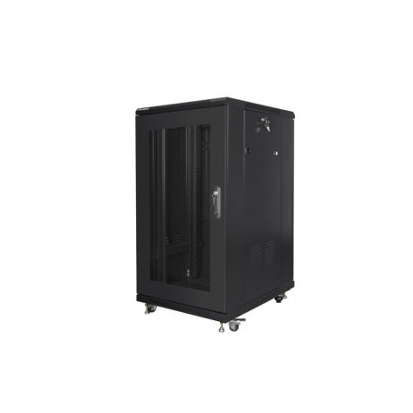 Standing cabinet 19 inches 22U 600x800 perforated door, black