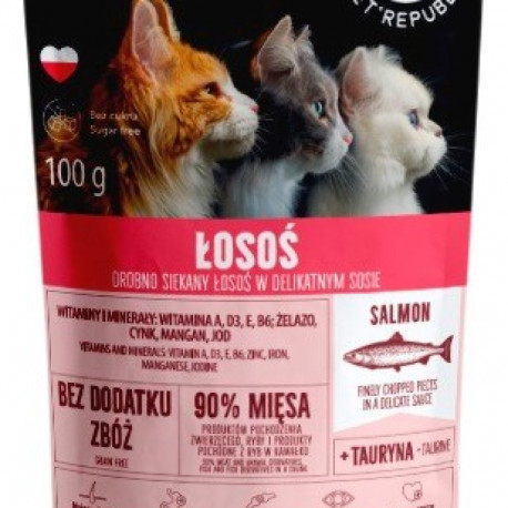 PET REPUBLIC kassikonserv Adult Salmon 100g