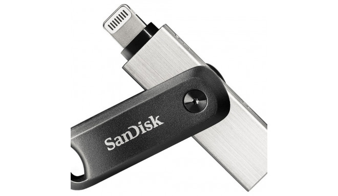SanDisk iXpand USB mälupulk 64 GB USB Type-A / Lightning 3.2 Gen 2 (3.1 Gen 2) must, hõbedane