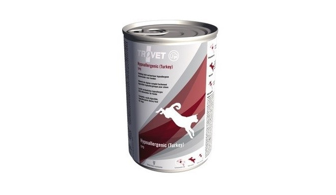 TROVET hüpoallergeenne TPD kalkuniga märg koeratoit 400 g