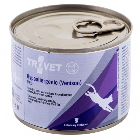 TROVET hüpoallergeenne VRD hirvelihaga märg kassitoit 200g