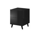 Cama bedside table REJA black gloss/black gloss