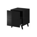 Cama bedside table REJA black gloss/black gloss