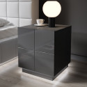 Cama bedside table REJA graphite grey gloss/graphite grey gloss