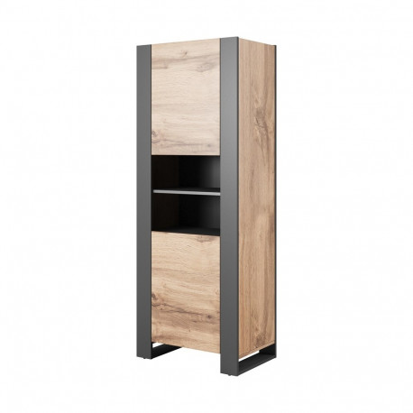 WOOD bookcase 65x40x170,5 oak wotan + anthracite