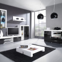 Cama bookcase SAMBA white/black gloss