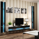 Cama Shelf unit VIGO NEW 180/40/30 white/black gloss