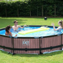 EXIT Lime pool ø360x76cm with filter pump - green Framed pool Round 6125 L