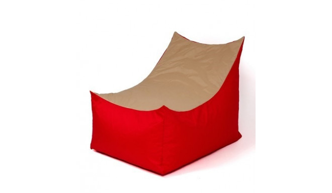 Tron red-beige Sako bag pouffe XXL 140 x 90 cm