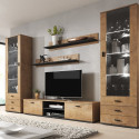 Cama set of two shelves 125cm SOHO lefkas oak/black