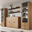 Cama set of two shelves 125cm SOHO lefkas oak/black