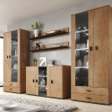 Cama set of two shelves 125cm SOHO lefkas oak/black