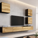 Cama living room cabinet set VIGO 22 black/wotan oak Cama living room cabinet set VIGO 22 black/wotan oak