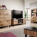 Cama living room set LOTTA 1 (RTV stand 160 + display cabinet 120 + sideboard 110 4D + coffee table 