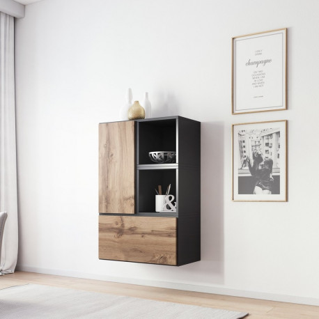 Cama elutoa mööblikomplekt ROCO 17 (2xRO3 + 2xRO6) antratsiit/wotan tamm