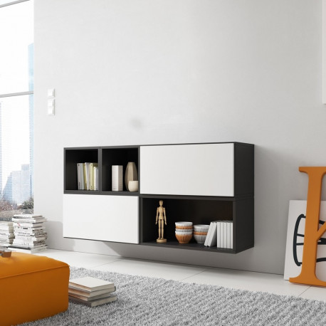 Cama elutoa mööblikomplekt ROCO 15 (RO4+2xRO3+2xRO6) must/must/valge