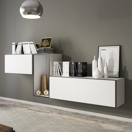 Cama elutoa mööblikomplekt ROCO 11 (RO1+RO3+RO4) valge/must/valge