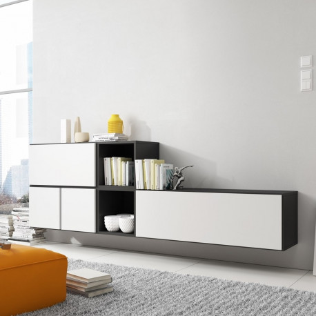 Cama elutoa mööblikomplekt ROCO 9 (RO1+RO3+2xRO6+2xRO5) must/must/valge