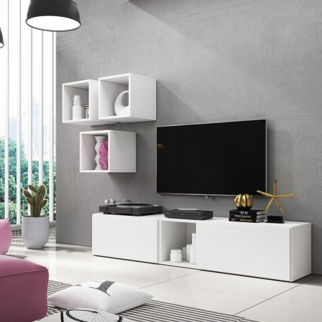 Cama elutoa mööblikomplekt ROCO 8 (2xRO3 + 4xRO6) valge/valge/valge