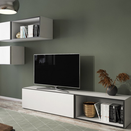 Cama elutoa mööblikomplekt ROCO 5 (RO1+2xRO4+2xRO5) valge/must/valge