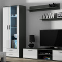 SOHO 8 set (RTV180 cabinet + S6 + shelves) Grey / White glossy