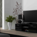 SOHO 7 set (RTV140 cabinet + S1 cabinet + shelves) Black / Black gloss
